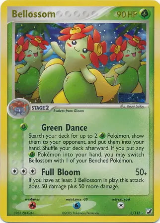EX Unseen Forces Bellossom #3/115 reverse holo